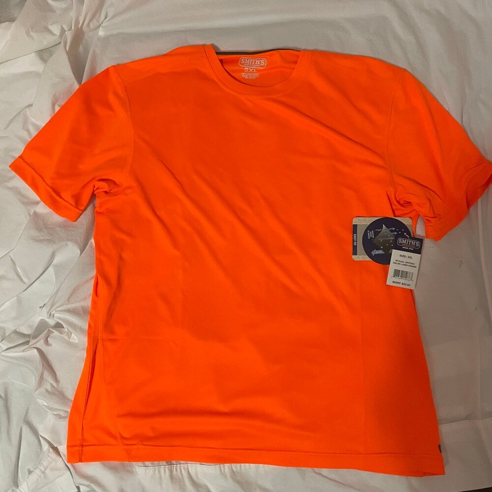 NWT & D Smith's Workwear Men's Sz 2XL Laser Orange Hi-Res Moisture Wick READ